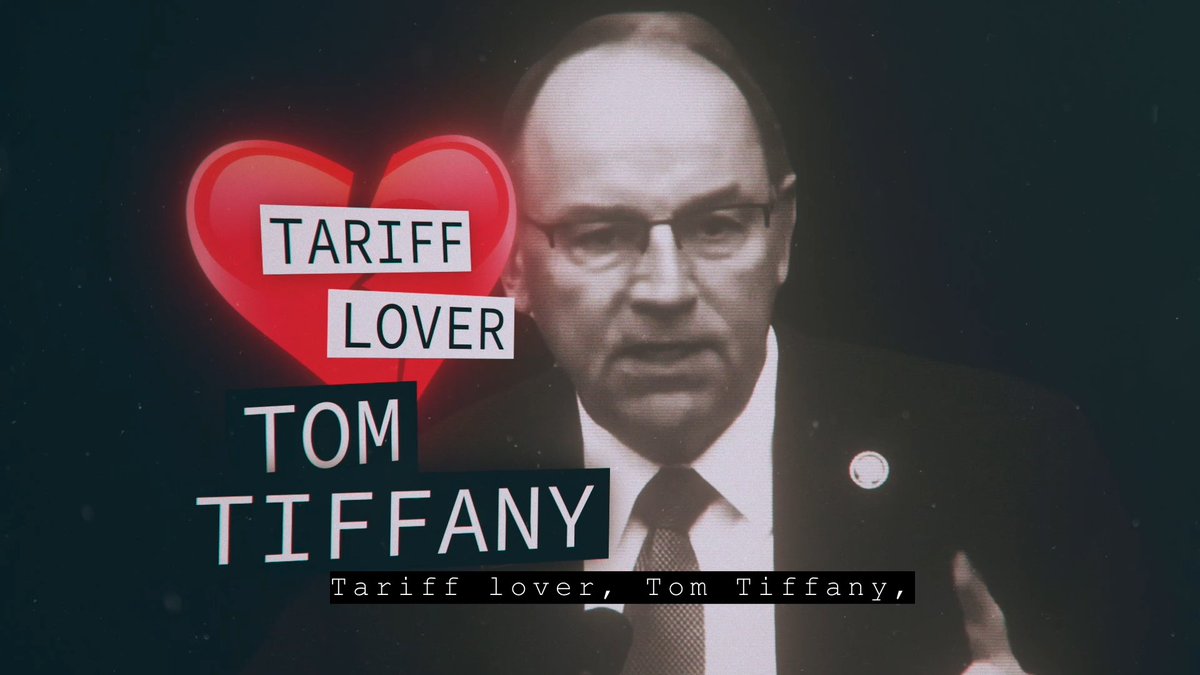 💥WTF💥 Tariff Tom Tiffany thinks you shouldn’t be able to afford toilet paper. We think you shouldn’t be governor, Tom Tiffany. Watch our new ad here ⬇️