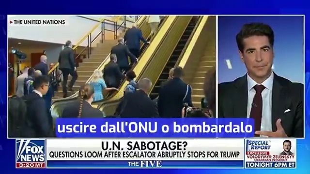 "O lasciamo l'ONU o lo bombardiamo". Su Fox News si chiacchiera dell’idea di bombardare il palazzo dell'ONU perché non funzionavano le scale mobili. Non è una parodia, per quanto lo sembri