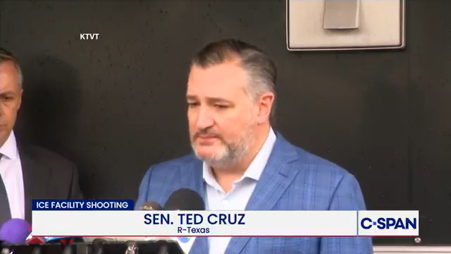 .Senator Ted Cruz: "This needs to stop. Violence is wrong. Politically motivated violence is wrong...This is the third shooting in Texas directed at ICE or CBP. This must stop. To every politician who is using rhetoric demonizing ICE and demonizing CBP, stop!"