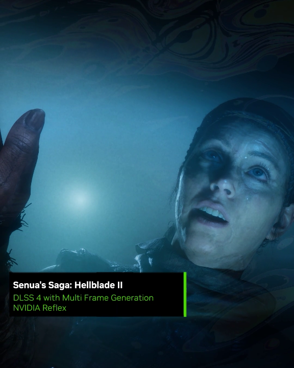 Step into the darkness with Senua's Saga: Hellblade II. Experience a brutal journey of survival with #RTXOn, featuring DLSS 4 with Multi Frame Generation for higher frame rates and deeper immersion. 🎥: Rimaeternax