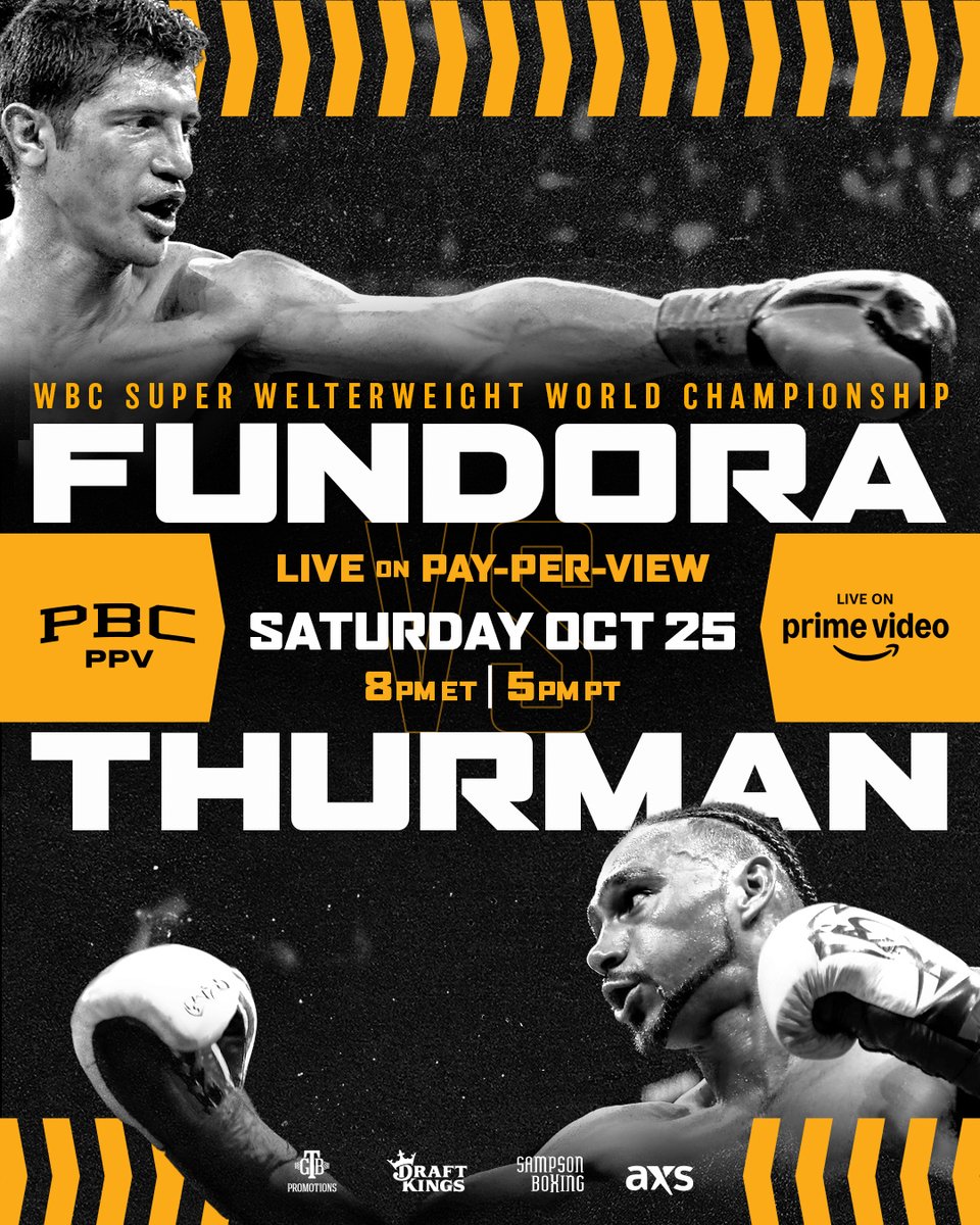 🥊 #FundoraThurman 🥊 #FultonFoster 📅 October 25th ▶️ PBC PPV on Prime Video 📍 MGM Grand Hotel 🔗