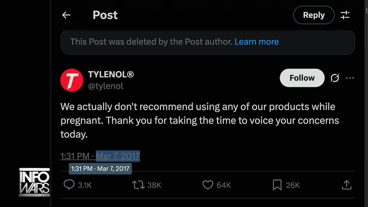 FLASHBACK: Tylenol Says They Don't Recommend Using Their Products While Pregnant! Meanwhile, Pregnant Leftists Gobble The Poison To Protest Trump & RFK Jr.'s MAHA Initiative!