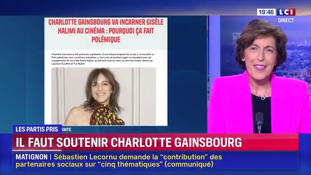 📢 : « Il faut soutenir Charlotte Gainsbourg », le parti pris #politique de Ruth Elkrief Ruth Elkrief #24hPujadas #LCI #La15 ⤵️