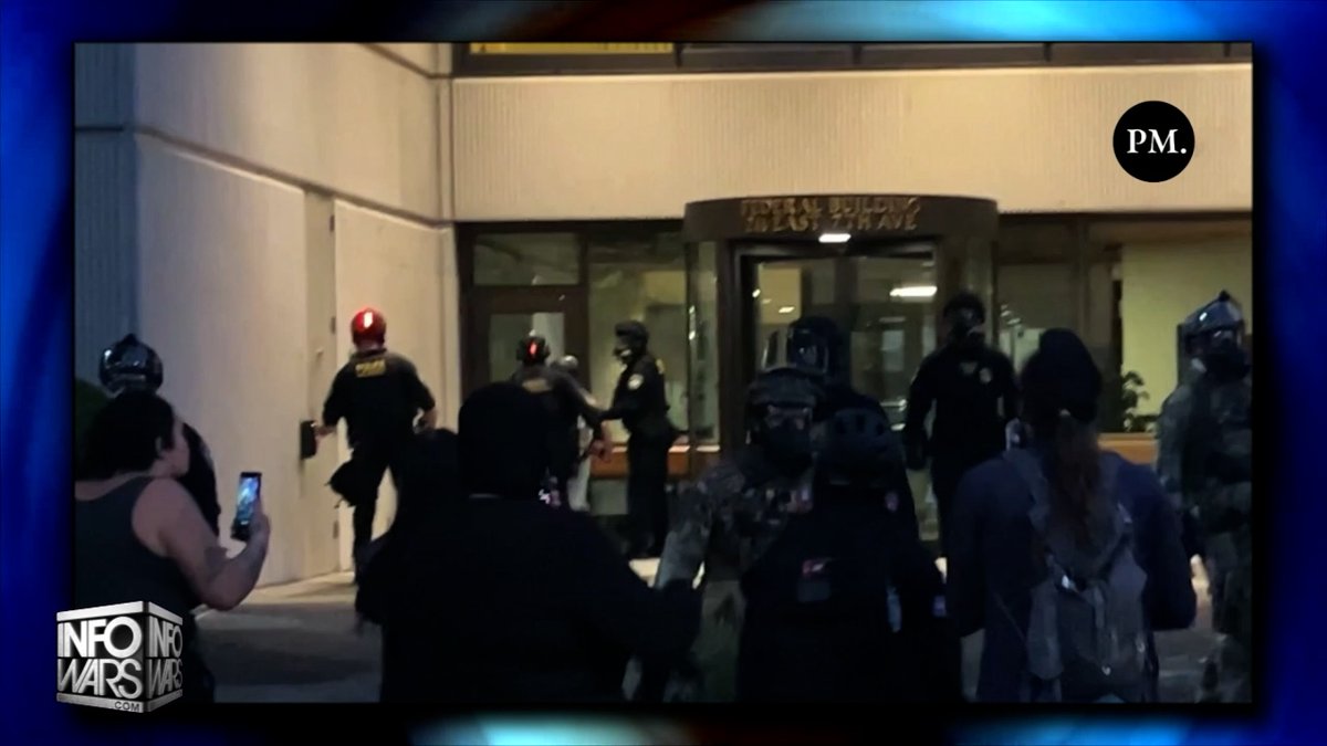 BREAKING VIDEOS: Masked ANTIFA Terrorists Surround Federal Building In Eugene, Oregon To Protest ICE & Block Employees From Exiting The Violent Left Is Just Beginning Their Terror Campaign