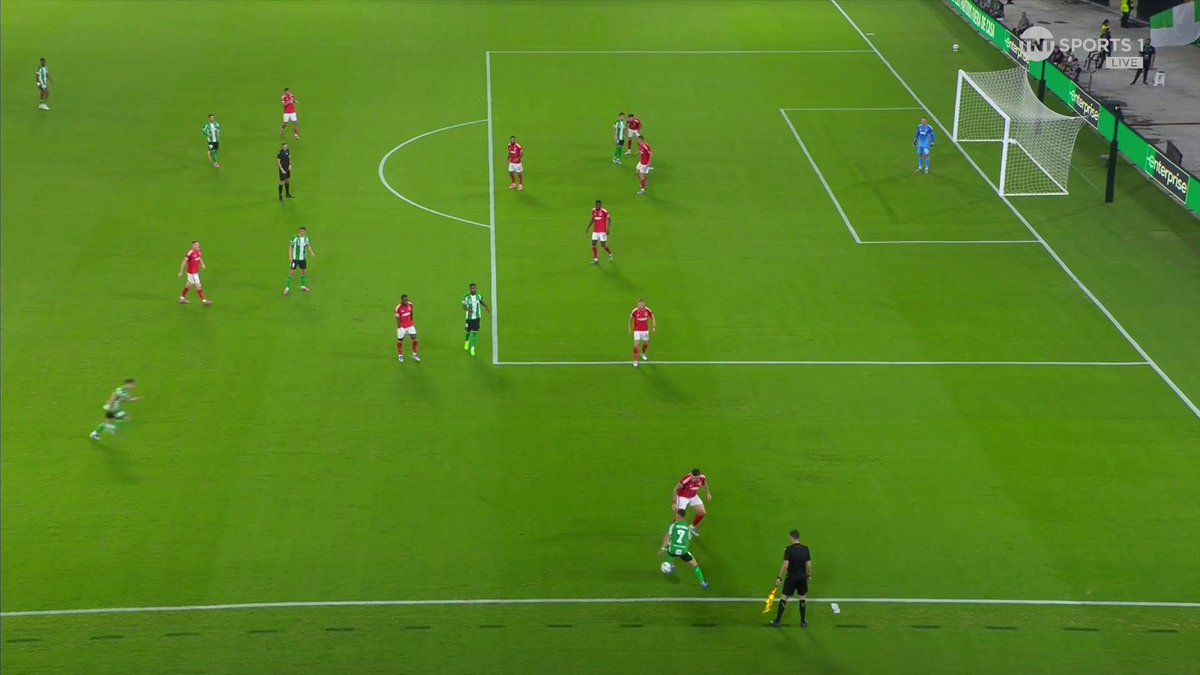 Antony with a great assist as Cédric Bakambu opens the scoring against Nottingham Forest 🤩 📺 TNT Sports &amp; discovery+ UK