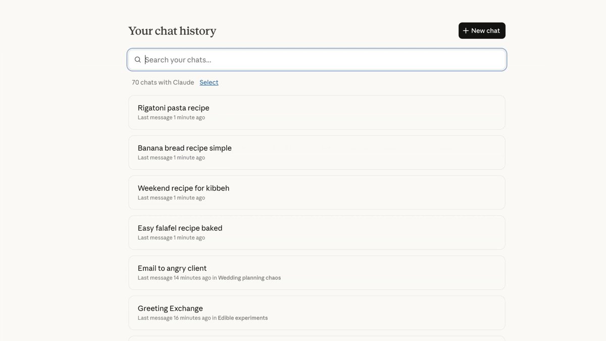 Move chats into new or current projects. One at a time, or all together.