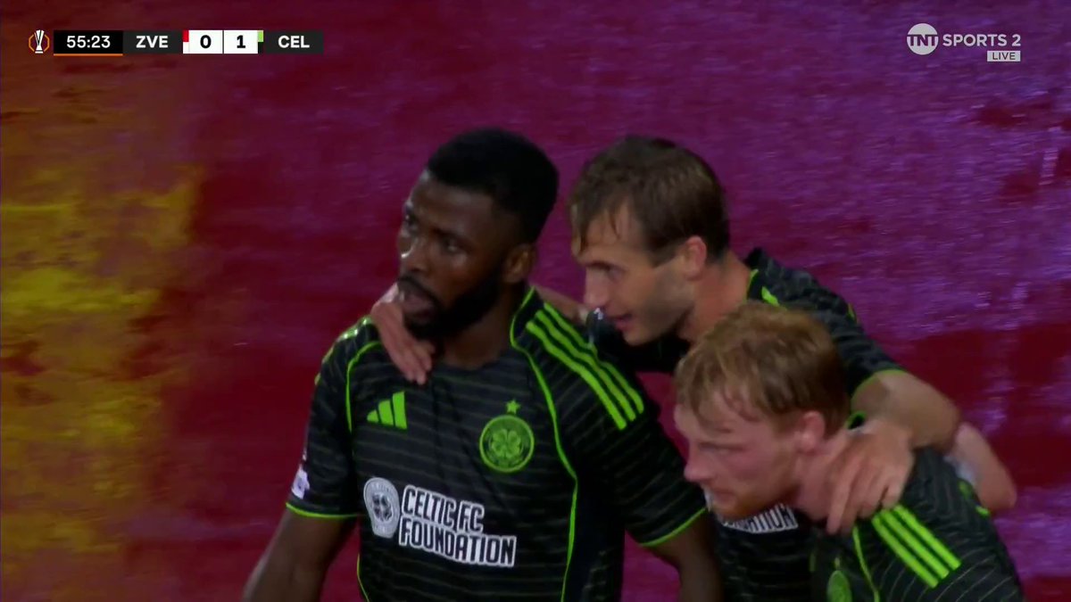 An ice cool finish from Kelechi Iheanacho to give Celtic the lead against Red Star 💥 📺 TNT Sports &amp; discovery+ UK