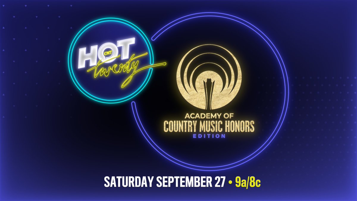 Get ready to experience the heart and soul of the Country Music Industry’s Favorite Night on #cmtHot20: #ACMhonors Edition, a three-hour special airing this Saturday, September 27, on CMT.