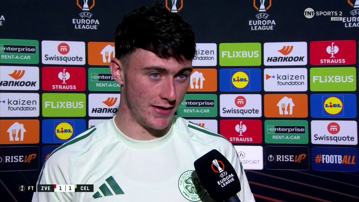 "A dream come true!" ✨ 19-year-old Colby Donovan shares his thoughts on making his first European appearance for Celtic 🟢 📺 TNT Sports &amp; discovery+ UK