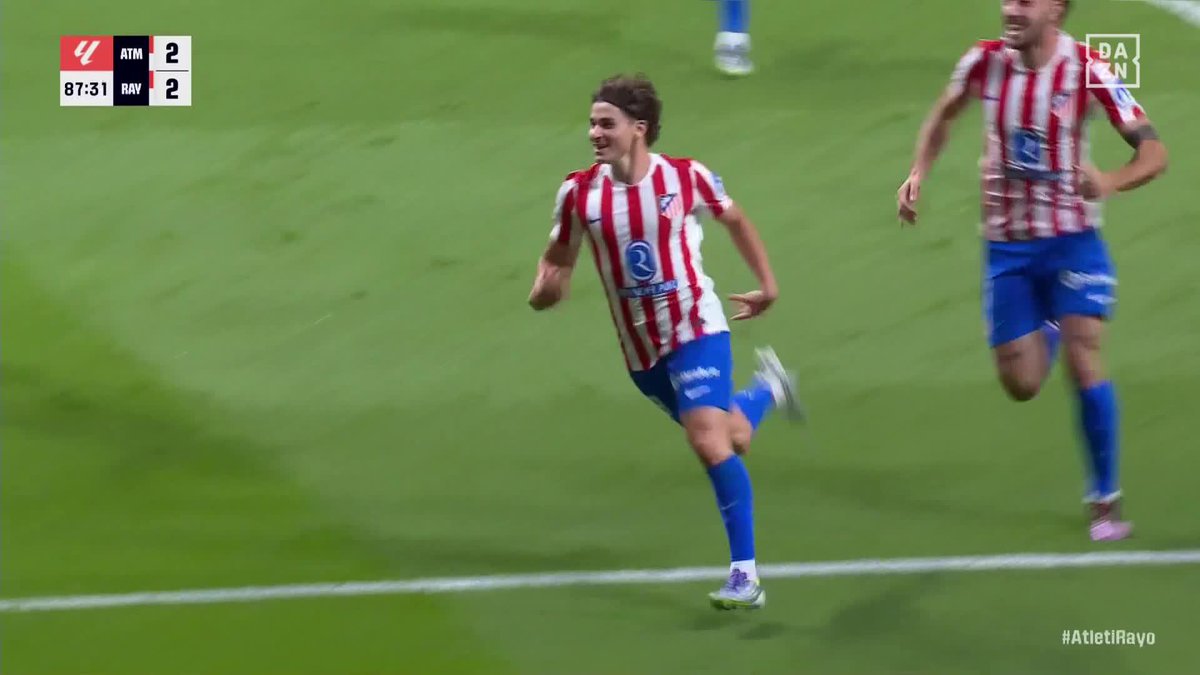 🇪🇸 フリアン・アルバレスが大暴れ ⚽⚽⚽ 先制弾、同点弾、逆転弾でハットトリック！ 開幕節以来のゴールでアトレティコ・マドリーを勝利に導く。 🎥：DAZN Japan