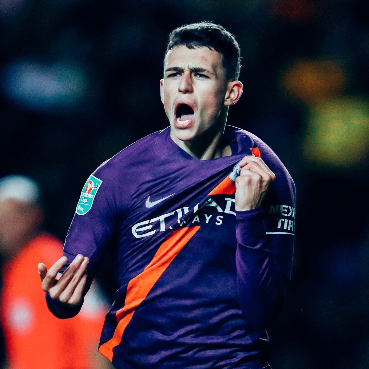 Phil Foden's first EVER senior #ManCity goal, #OnThisDay in 2018! 🥹🩵