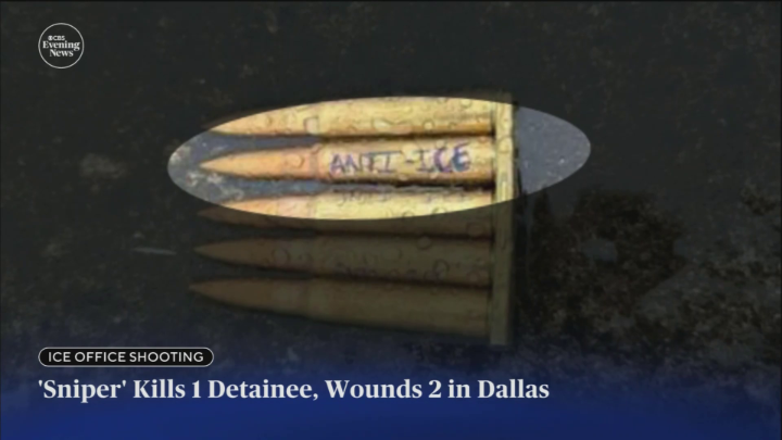 One person was killed and two people are in critical condition after a shooting at a ICE field office in Dallas, Texas on Wednesday. Officials identified the shooter as 29-year-old Joshua Jahn. He died of a self-inflicted gunshot wound, authorities said.