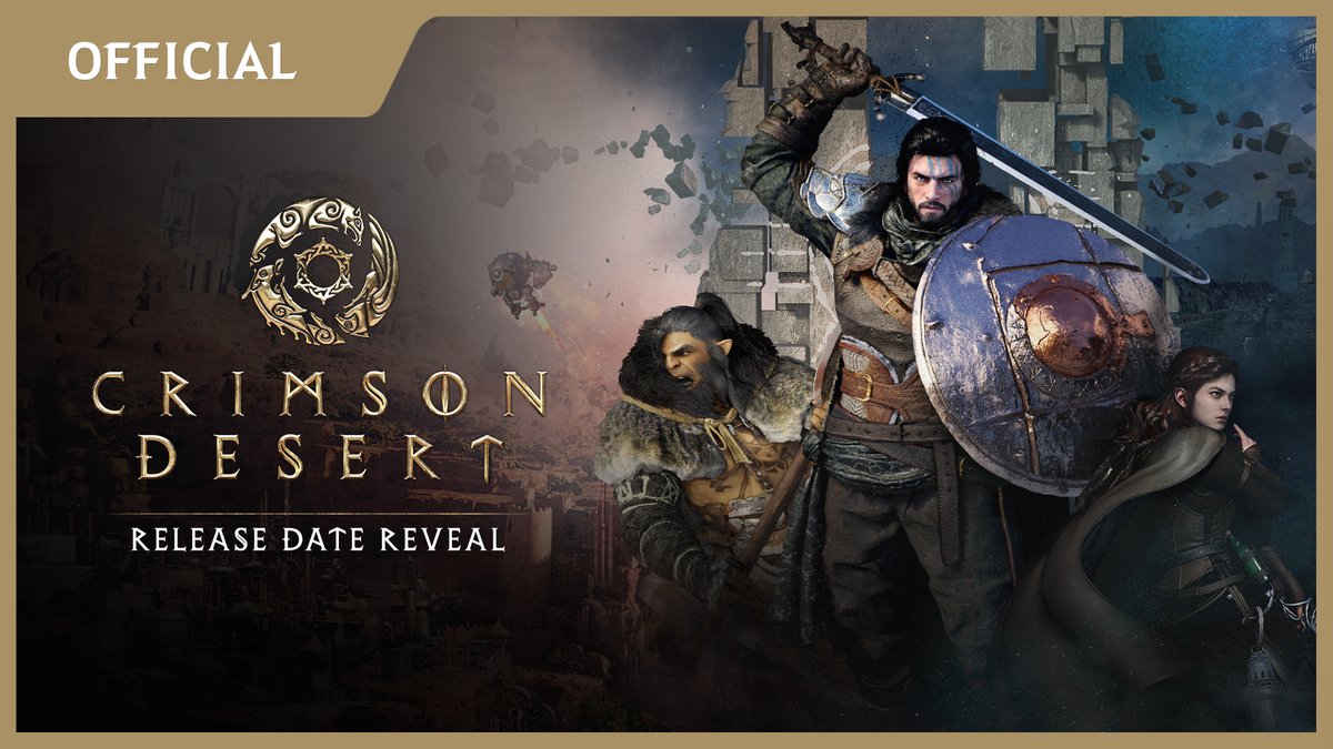 The fight for Pywel begins March 19, 2026. Pre-orders for Crimson Desert are available now on PlayStation 5, Xbox Series X|S, Steam, and Mac! ⚔️ Pre-order now: Reclaim power. Reach beyond. And let a new chapter of this land's history begin. #CrimsonDesert