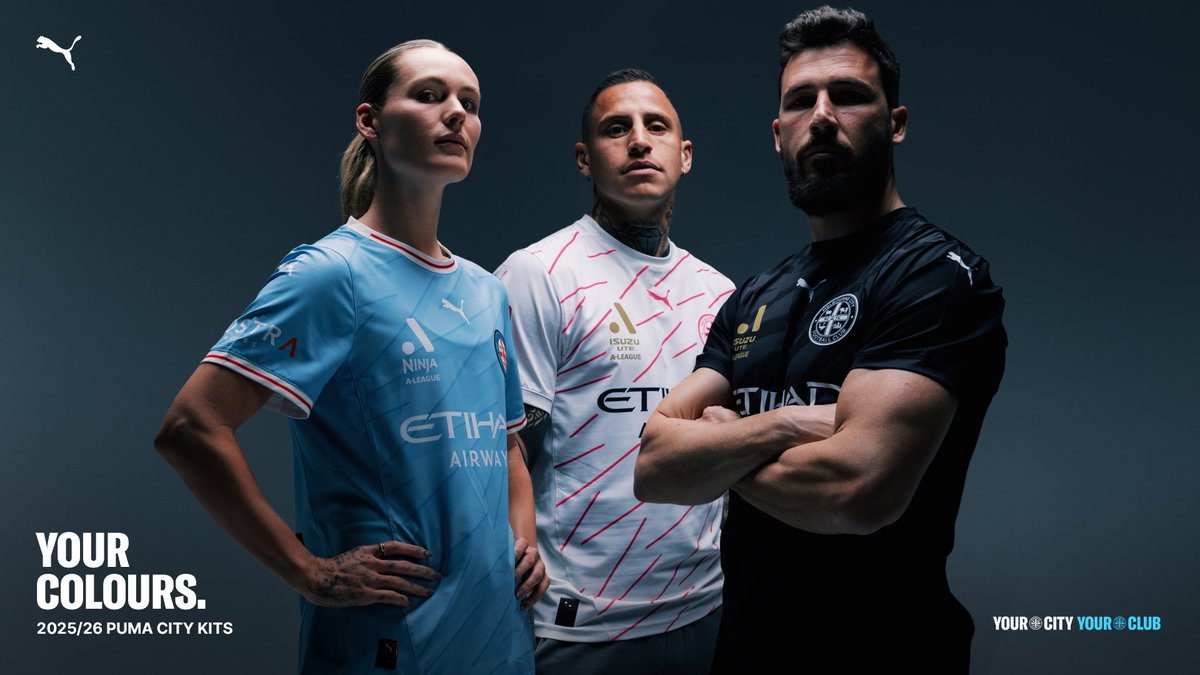 𝙒𝙚𝙖𝙧𝙞𝙣𝙜 𝙤𝙪𝙧 𝙝𝙚𝙖𝙧𝙩 𝙤𝙣 𝙤𝙪𝙧 𝙨𝙡𝙚𝙚𝙫𝙚 ❤️ 🔥 Your first look at our 2025/26 A-Leagues kits! 🛒 On sale from Tuesday 7 October.