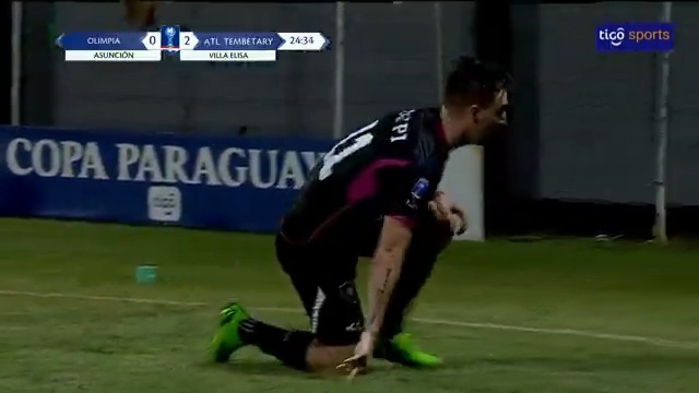 "Olimpia" (el malo) Porque un equipo que se llama Atlético Tembetary le rompió bien el orto por penales y lo eliminó de la Copa Paraguay. Son la putita de Sudamérica, se creen el más grande de su país y viven entregando la cola, alta putita el Decano.