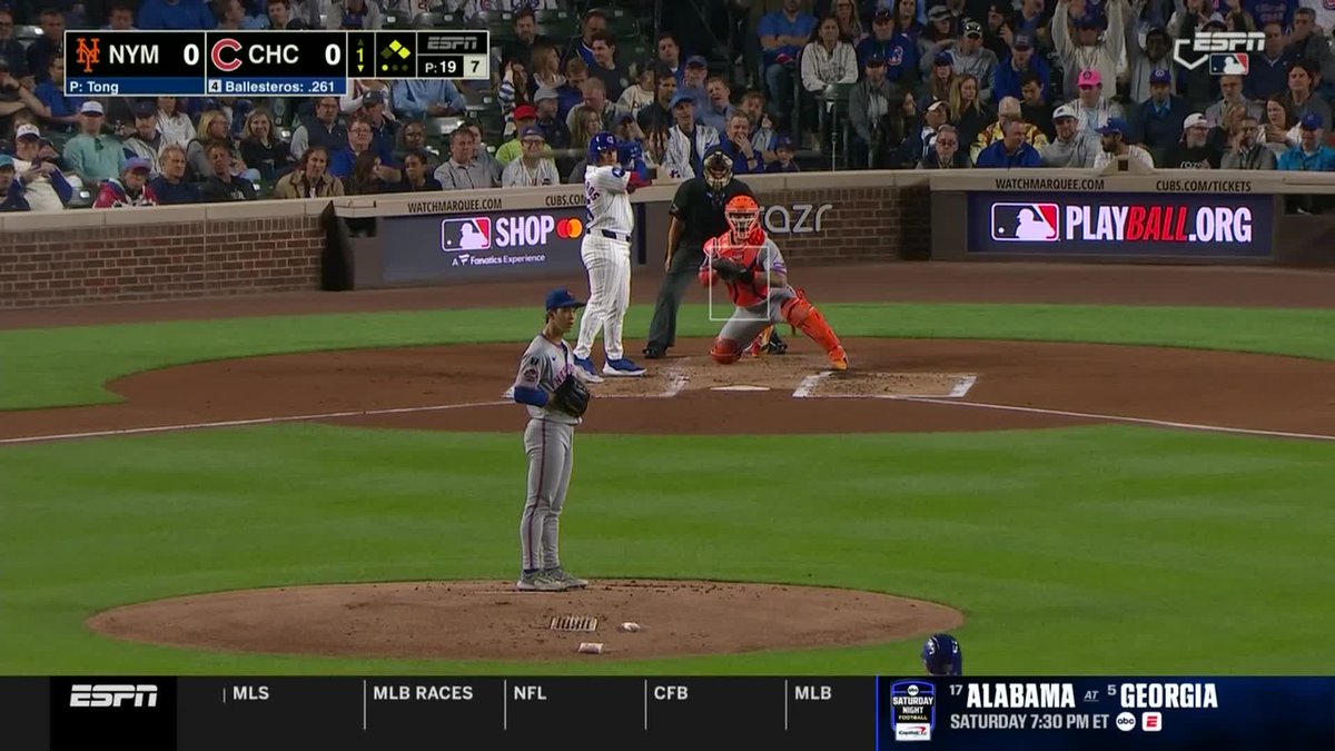 WELCOME BACK TYRONE TAYLOR! He throws out Michael Busch at the plate to prevent the game's first run! (via @ESPN)