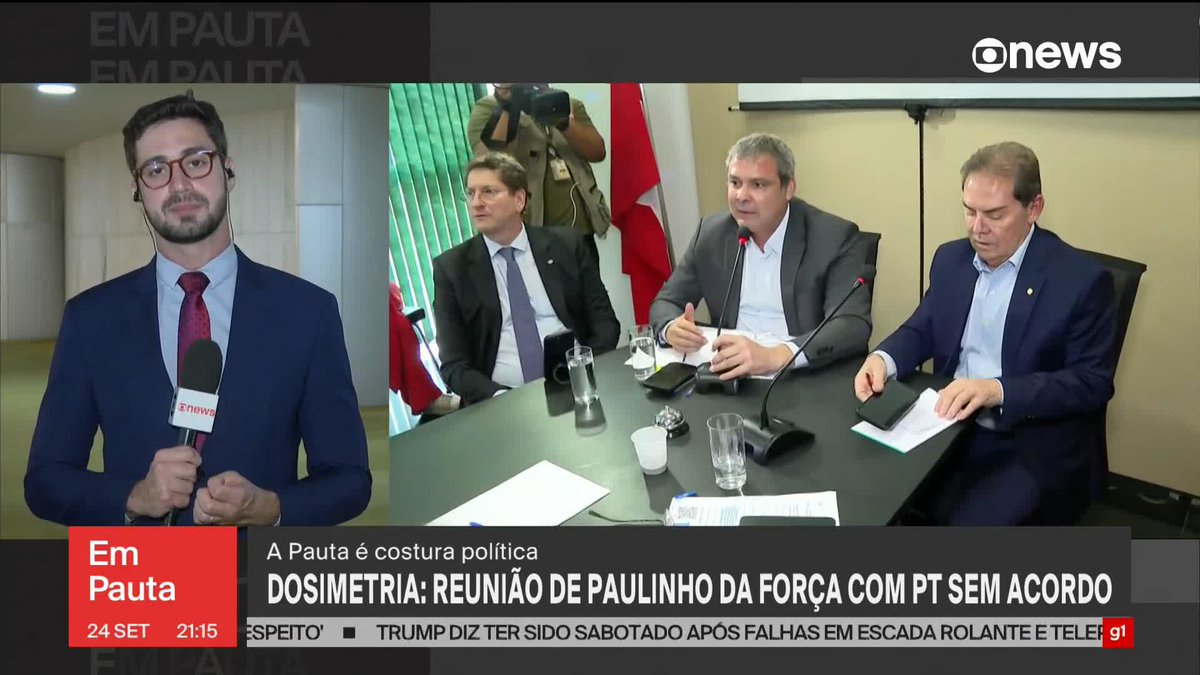 Terminou sem acordo a reunião entre o relator da PL da dosimetria, Paulinho da Força, e a bancada do PT na Câmara. A proposta pode reduzir em até 11 anos a pena de Jair Bolsonaro e de outros condenados pela tentativa de golpe. ➡ Assista ao #EmPauta: #GloboNews