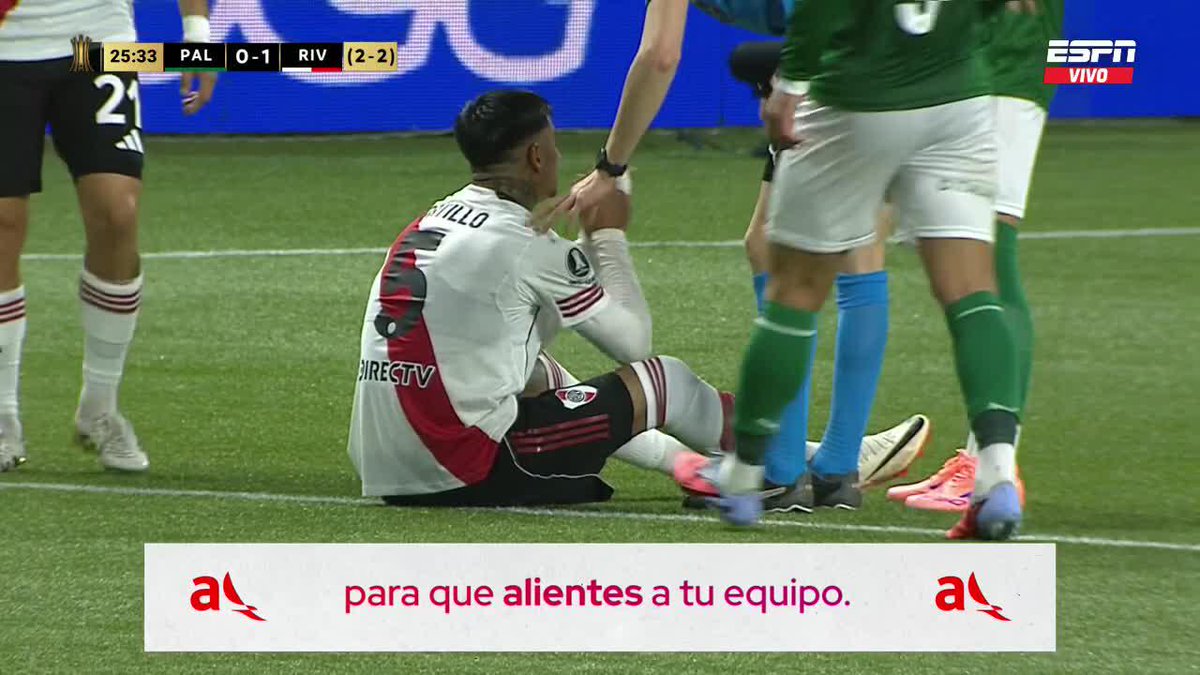 "Portillo": Porque salió lesionado del partido de River contra Palmeiras en la #Libertadores