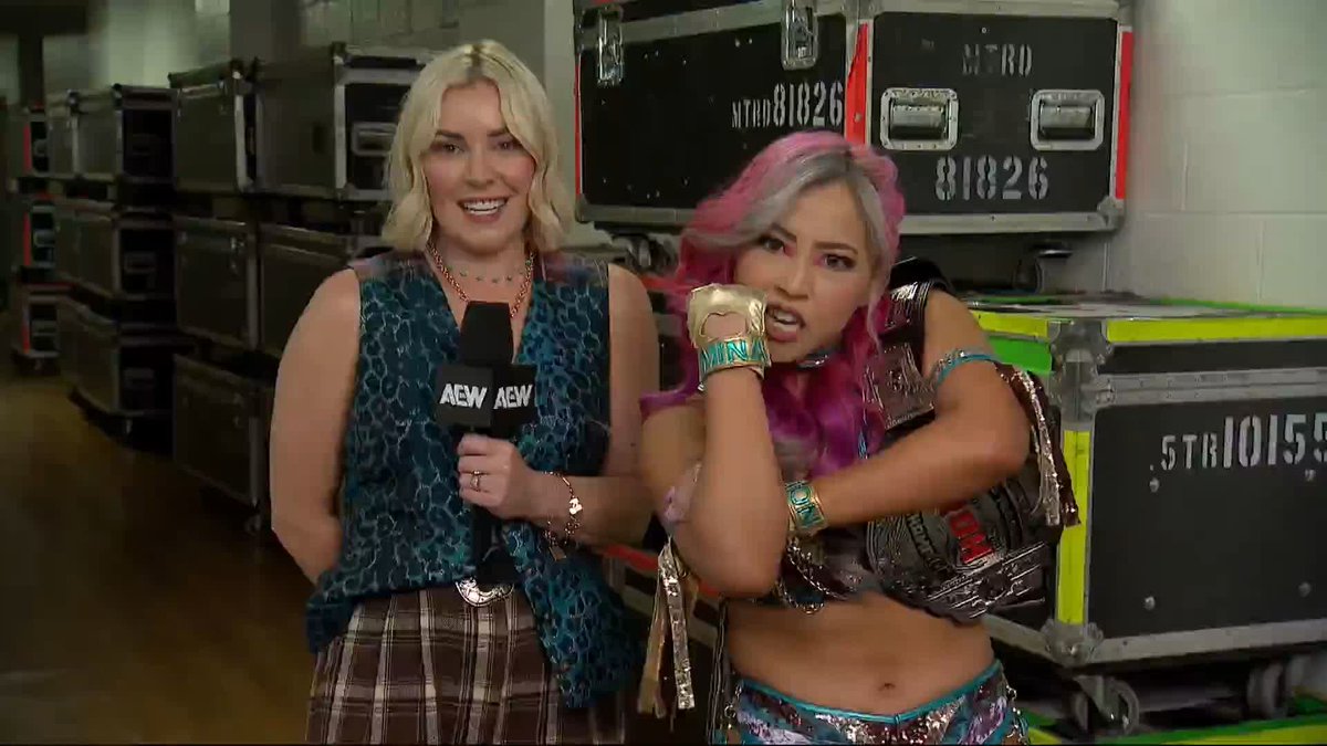 Interim ROH Women’s World TV Champion Mina Shirakawa♡白川未奈 speaks on her upcoming match with #AEW Women’s Champion Kris Statlander, but has she heard from “Timeless” Toni Storm? Watch #AEWDynamite LIVE on TBS &amp; HBO Max