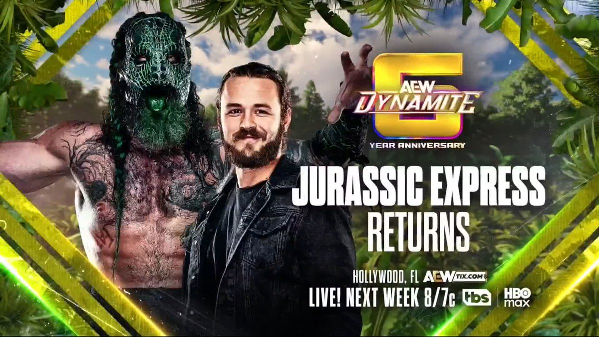 "Can we hear the call once more...and pick ourselves up to ride again" NEXT WEEK Jack Perry &amp; Luchasaurus Jurassic Express return! Watch #AEWDynamite LIVE on TBS &amp; HBO Max