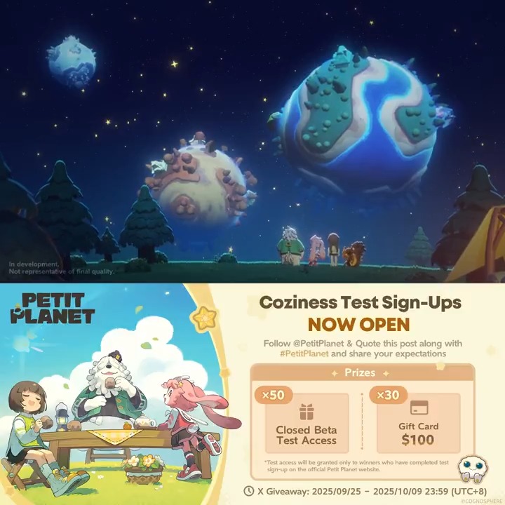 Petit Planet - Cozy Cosmos Trailer | Weave Your Dreams Beneath the Stars Petit Planet Coziness Test is now open for sign-ups! 🎁Follow and quote this post with the hashtag PetitPlanet for a chance to win the giveaway! ▼ Sign up here