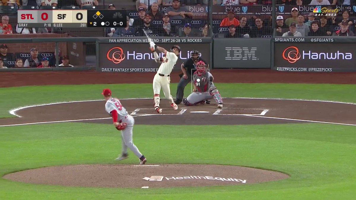 Jung Hoo Lee gets the scoring started with an RBI double 😤