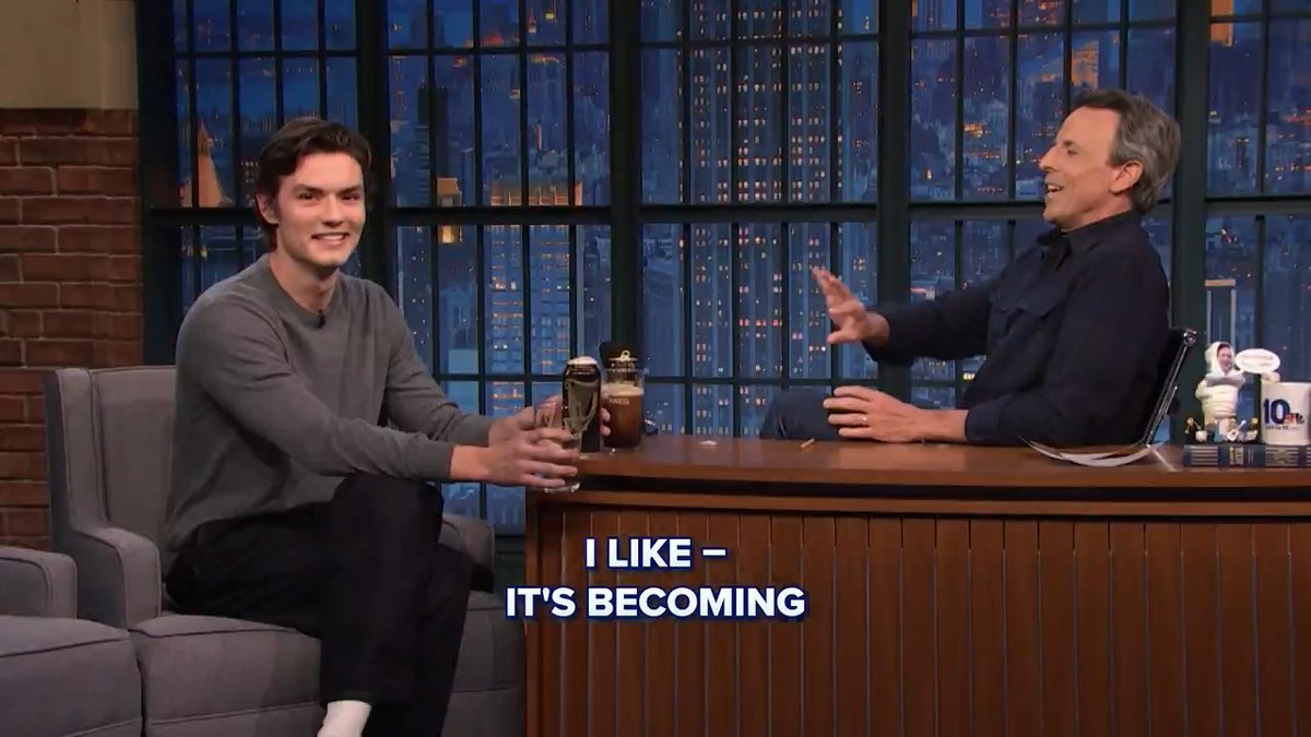 Louis Partridge schools Seth Meyers on splitting the G and his Irish accent