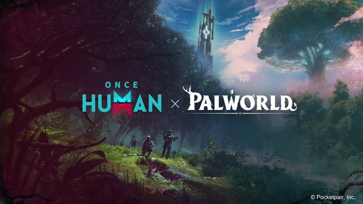 🟥#OnceHuman × #パルワールド🟦 ◥◣ コラボ決定記念キャンペーン開催 ◢◤ 🔻応募方法 ① 【公式】Once Human をフォロー ② この投稿をRT 🎁 抽選で #アマギフ 1万円分 ×1名様 スターソース500分 ×10名様 ✨10月30日、パルたちと一緒にワクワクの冒険へ出かけよウ🤖 ※ただいま新シナリオのアーリーアクセス実施中！ #パルってばワンス