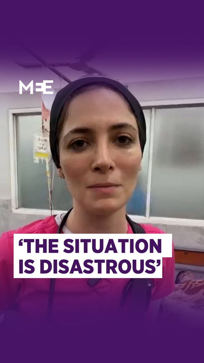 “The situation is beyond what you can imagine.” Nada Abu Alrub, an Australian doctor who is one of the few remaining doctors at al-Shifa Hospital in Gaza City, says they are facing “disastrous” conditions as Israeli ground forces are nearing the medical facility
