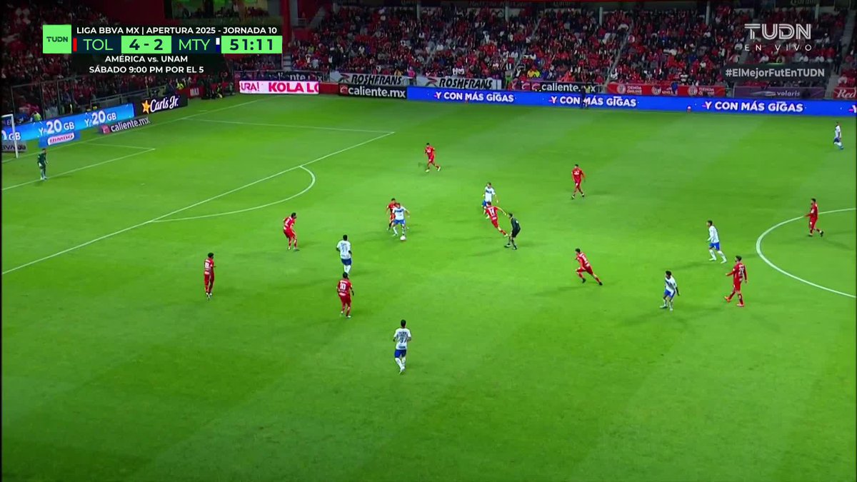 ¡Hat trick de Paulinho!⚽⚽⚽ El portugués anota el quinto para Toluca‼️😍✨ #ElMejorFutEnTUDN