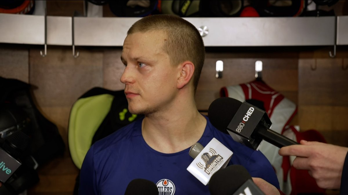 "Speed is very fast compared to what I am used to, but I've been able to move the puck well & I've been playing pretty well defensively." Finnish defenceman Atro Leppänen on adjusting to playing in North America. Enterprise | #LetsGoOilers