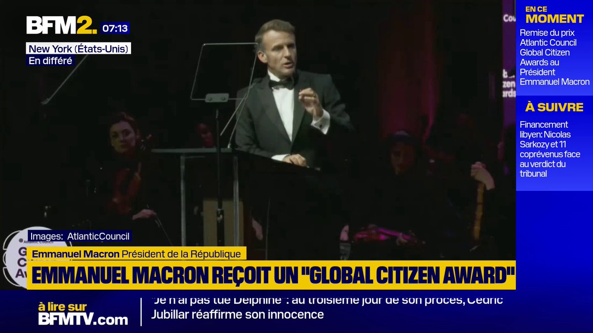 💬"Vous pouvez être un leader mondial profondément enraciné et vous pouvez croire au patriotisme et défendre votre pays sans être un nationaliste" ➡️ Emmanuel Macron honoré aux Global Citizen Awards