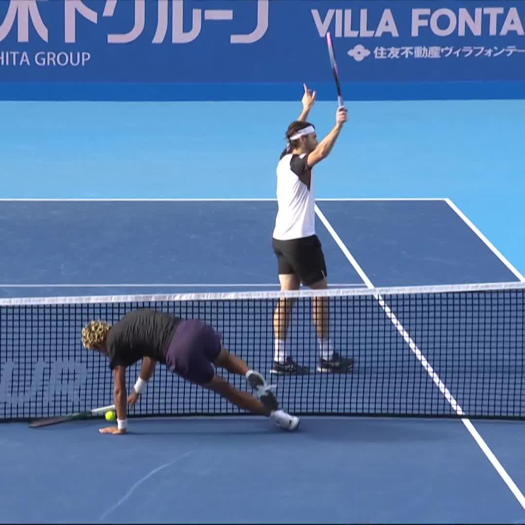 A one in a million point 😂 #kinoshitajotennis