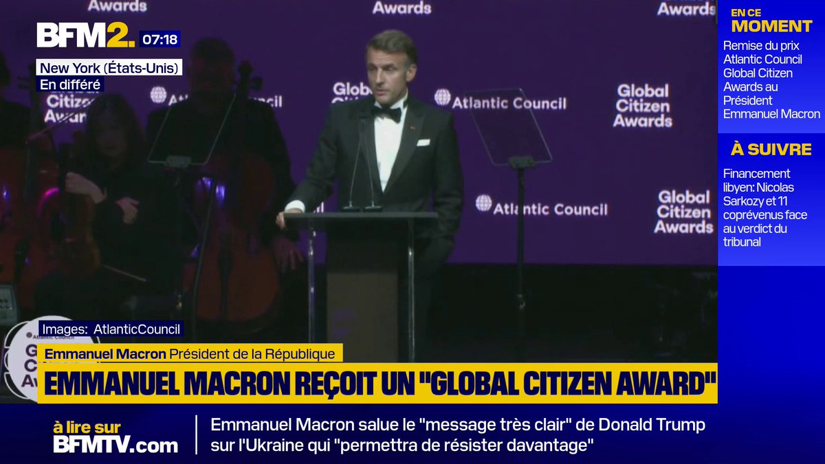 Emmanuel Macron: "Nous ne devrions jamais accepter un double standard. Quelle est la crédibilité des Européens et autres pour dire qu'il est très important de respecter l'intégrité territoriale de l'Ukraine(...)mais de ne pas avoir un seul mot pour ce qu'il se passe à Gaza?"#BFM2