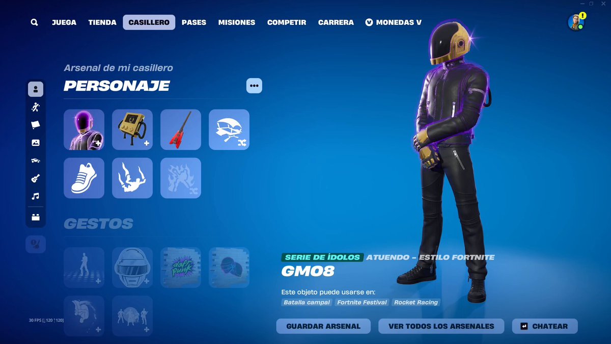Todos los cosméticos de Daft Punk x Fortnite