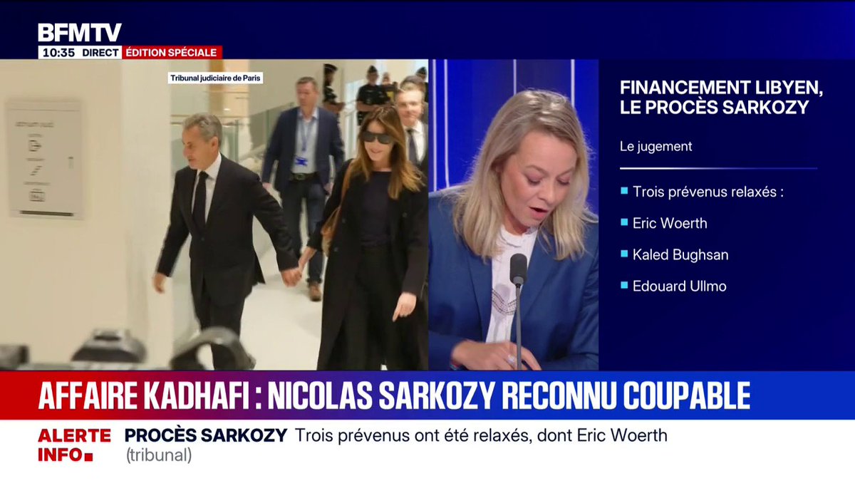 Procès du financement libyen: l'ancien président Nicolas Sarkozy jugé coupable d'association de malfaiteurs