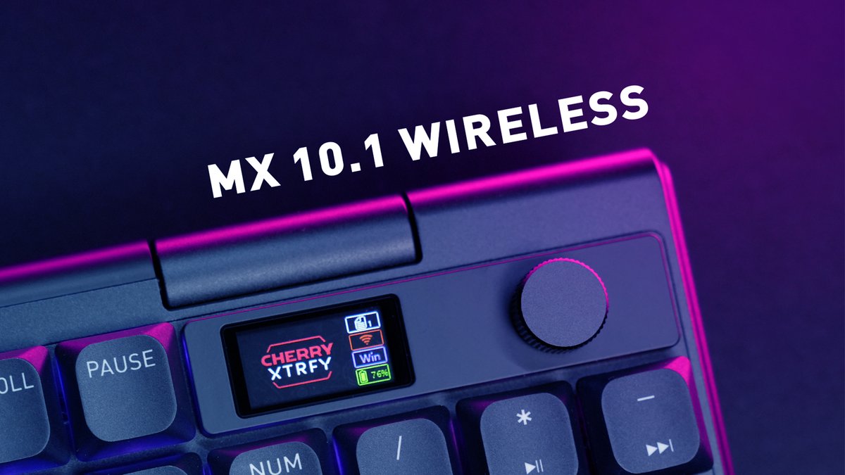 It’s here! The low-profile keyboard to elevate your game 💥 Get the MX 10.1 Wireless at or your local reseller. ✅ Slim aluminum design. ✅ 8000 Hz wired / 4000 Hz wireless polling rate. ✅ CHERRY MX LOW PROFILE 2.0 mechanical switches. ✅ Durable PBT keycaps. ✅ Rotary knob and display for settings. #gaming #mechanicalkeyboard #lowprofile