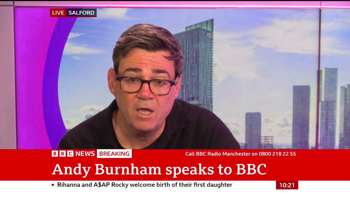 "I can't ignore" what's going on in Westminster, Andy Burnham says "This is not a matter for me, this is ultimately a matter for the party," he adds, in light of speculation Labour MPs have privately called on him to challenge PM Keir Starmer
