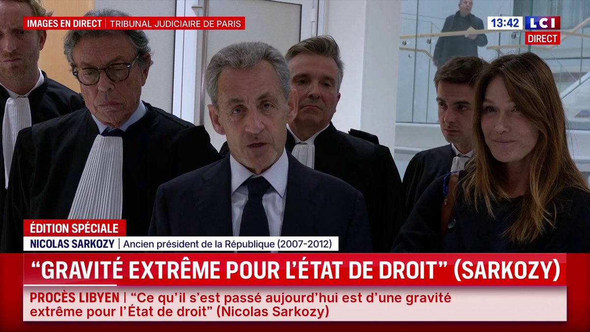 🔴 ⚡ "La haine n'a donc décidément aucune limite, j'assumerai mes responsabilités. Et si ils veulent que je dorme en prison, je dormirai en prison. Je suis innocent." Nicolas Sarkozy réagit à sa condamnation à 5 ans de prison dans l’affaire du financement libyen