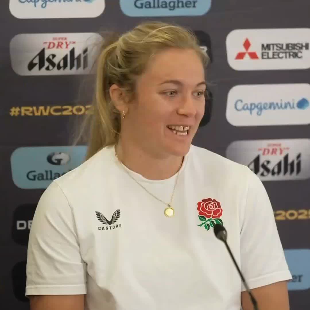 "It's going to be so exciting to see where we have pushed Women's Rugby to" England Captain Zoe Aldcroft says she can't wait to get on the pitch at Twickenham for the World Cup final 🏴