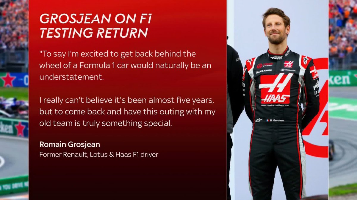"I can't believe it's almost been five years" Romain Grosjean releases a statement on joining his former F1 team Haas for a testing day after his crash at the 2020 Bahrain Grand Prix.