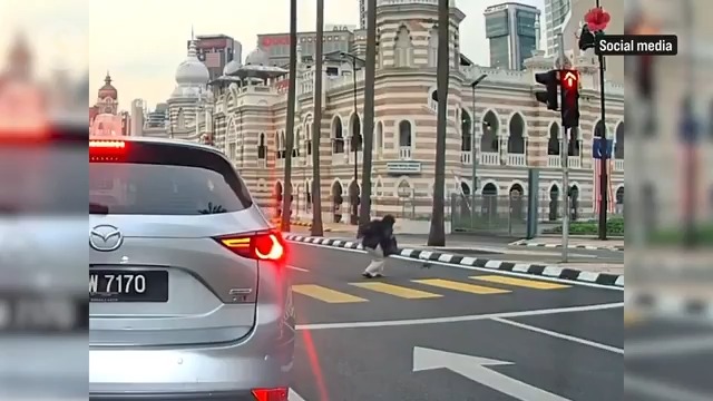 An e-hailing driver, who went viral for running a red light and nearly hitting a woman at a pedestrian crossing in Kuala Lumpur two days ago, has been charged in court.