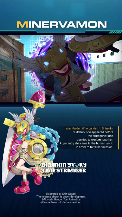Introducing the characters of Digimon Story Time Stranger releasing on 10/3! Minervamon #TimeStranger