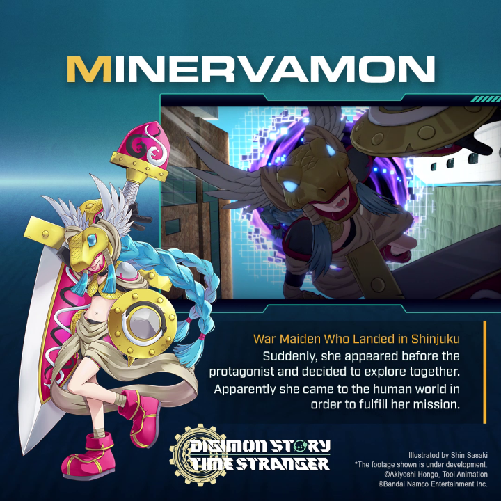 Introducing the characters of Digimon Story Time Stranger releasing on 10/3! Minervamon #TimeStranger