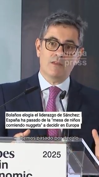 Bolaños elogia el liderazgo de Sánchez: "España ha pasado de estar sentada en la mesa de los niños comiendo nuggets a estar en la mesa de los mayores decidiendo en Bruselas lo que hace Europa"