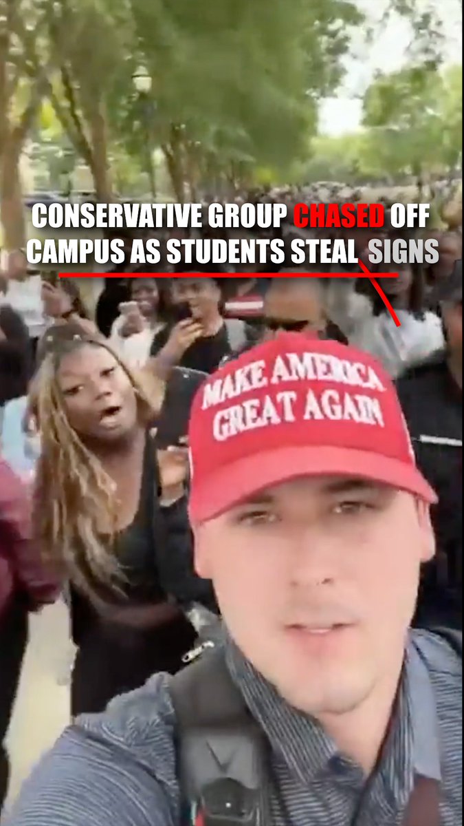 CLASH ON CAMPUS: A conservative group hosting a Charlie Kirk–style debate table at Tennessee State University had their sign ripped down before students chased them off campus. TSU later issued this statement: "Today, a group of individuals unaffiliated with Tennessee State University appeared on campus without prior notice. In accordance with university policy, any demonstration or protest activity requires advance approval and permitting. Campus police and staff responded promptly, and the individuals were escorted from university grounds without incident. At all times, TSU students conducted themselves in a professional and respectful manner. The safety and well-being of our students, faculty, and staff remain our highest priority. TSU will continue to uphold university policies and ensure that campus remains a safe, welcoming, and orderly environment for all members of our community."