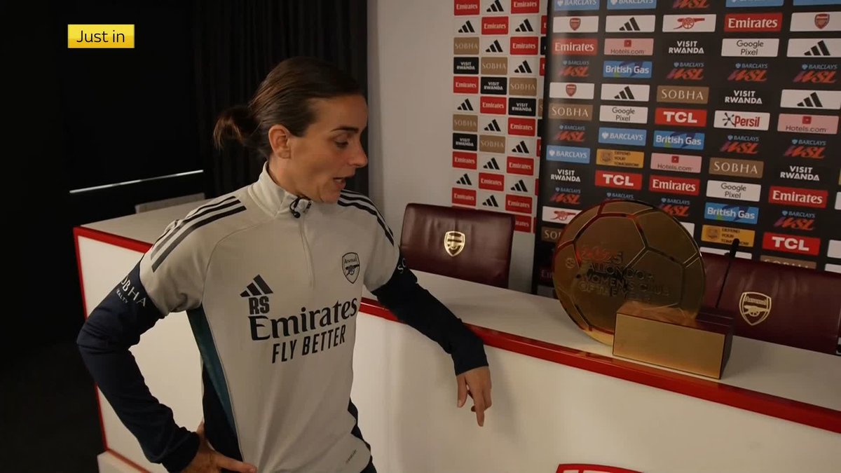 "I'm very proud to be a part of this beautiful club" ✨ Renée Slegers on what it means for Arsenal to win Women's Club of the Year at Ballon d'Or 🏆