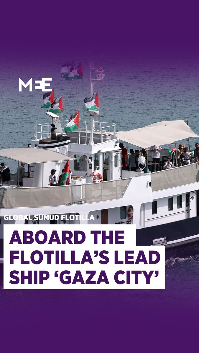 The Global Sumud Flotilla’s lead ship is carrying 30 of the fleet’s more than 500 civilian passengers. Onboard are journalists, activists and politicians who have put everything on pause to join the flotilla’s humanitarian mission to break Israel’s unlawful blockade on Gaza