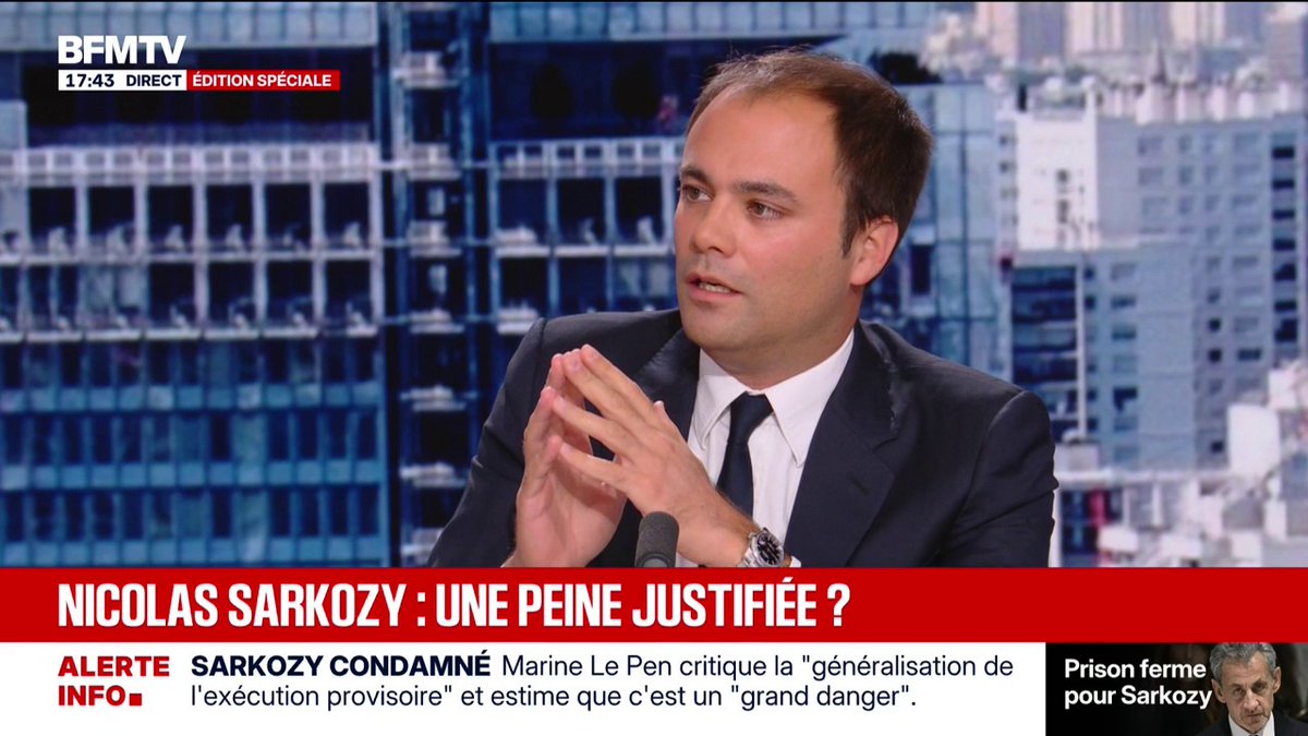 Condamnation de Nicolas Sarkozy: "Il y a un principe qui est en train de disparaître, c'est le droit au double degré de juridiction", déplore Charles Consigny, avocat d'Alexandre Djouhri