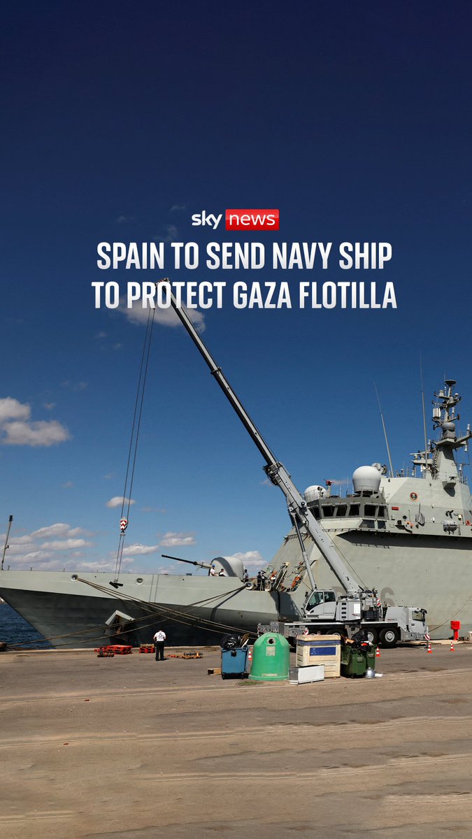Spanish Prime Minister Pedro Sanchez has announced he will send a navy ship to protect the Gaza flotilla. Footage from the flotilla shows what appears to be an explosion on or near one of the vessels on Wednesday.